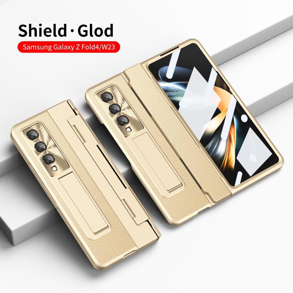"Kožené ochranné pouzdro Samsung Z Fold5 pro FOLD4/FOLD3 - Plné krytí, Ochrana proti pádu, Kompatibilní s pantem"