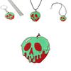 Halloween Horror Apple Pendant Necklace With Alloy Material For Costume Wear And Gift
