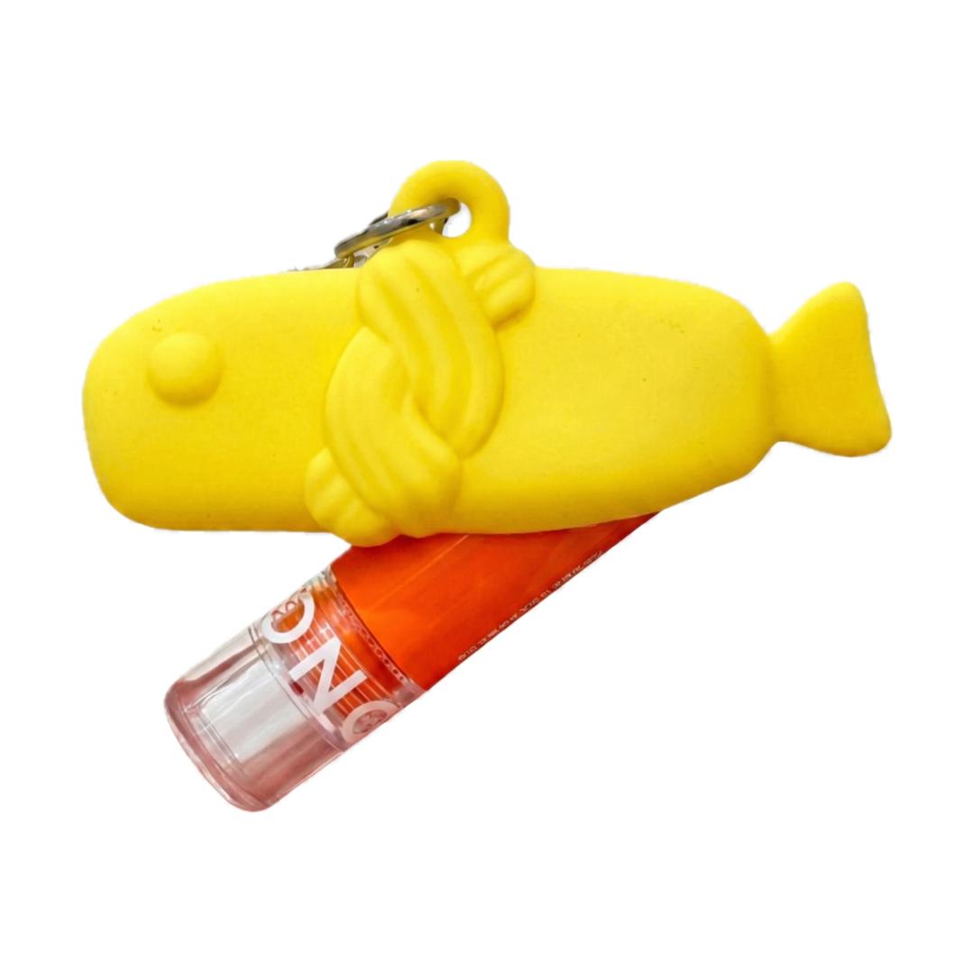 Silicone Pollack Lip Balm Holder Yellow