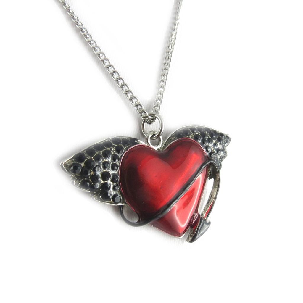 Les Trésors De Lily [L1339] - Collier créateur 'Coeur de Diablesse' rouge