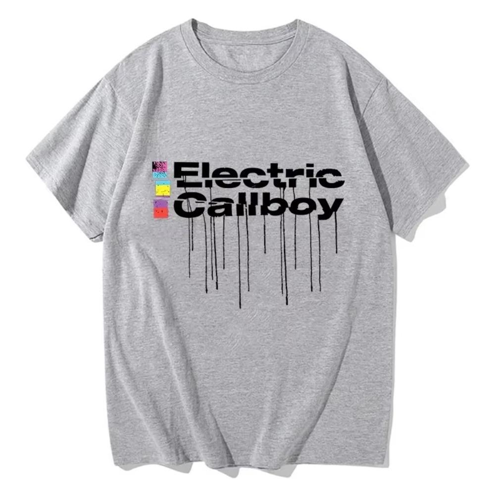 2025 Regular Shirt Electric Callboy Helmet Fashion Print Top T-shirt Summer New Light And Thin Men's Women's Tops Short Sleeves