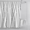 Tende da Doccia a Strisce alla Moda Impermeabili Spesse Tende da Bagno per Bagno Vasca da Bagno Copertura Ampia e Larga da Bagno con Ganci