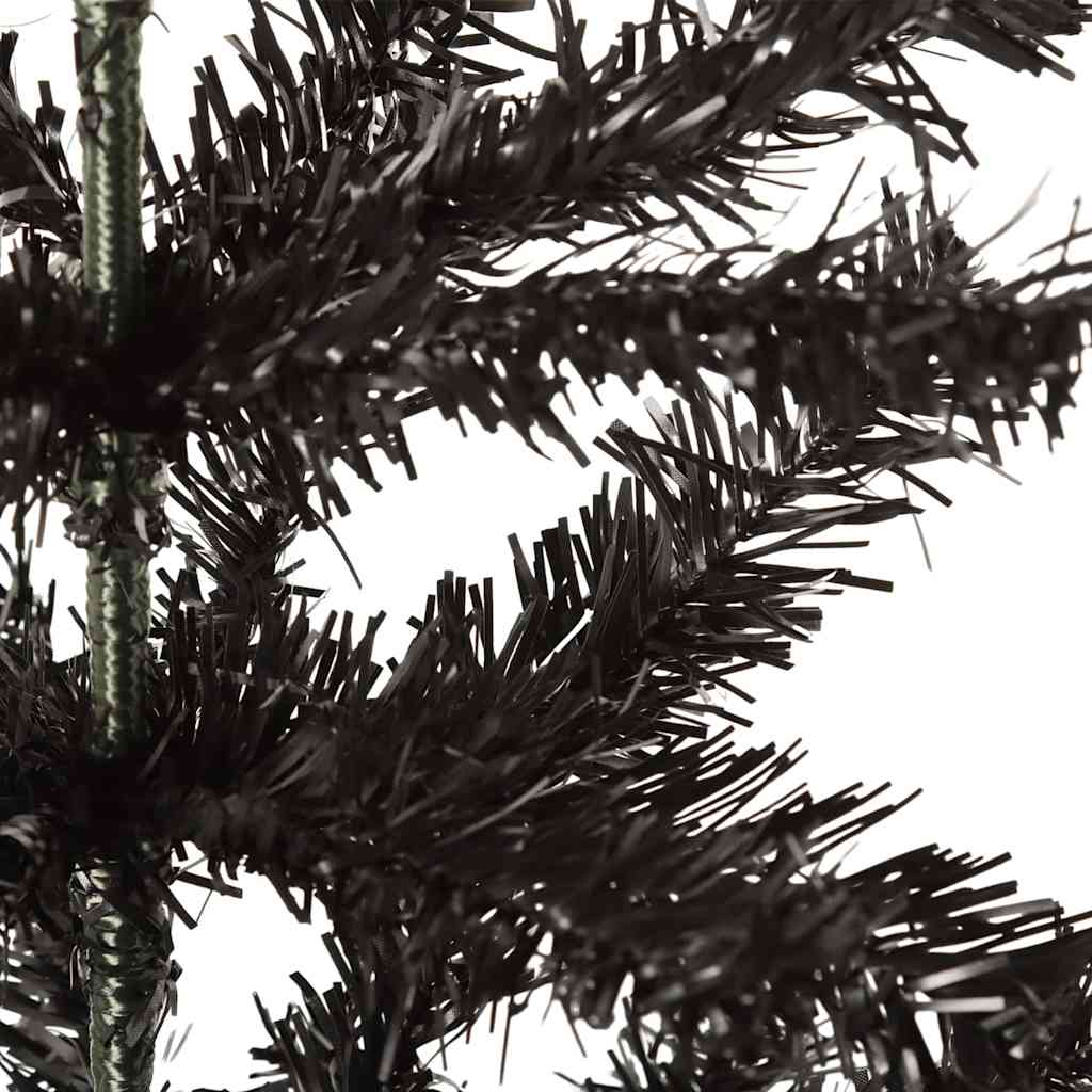 vidaXL Schlanker Weihnachtsbaum Schwarz 150 cm