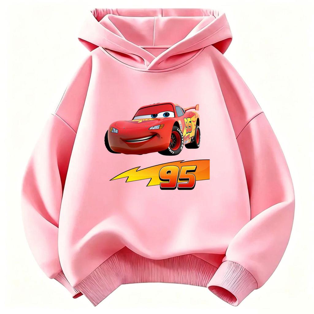 Cars Lightning McQueen Boys' Casual Cartoon Hoodie