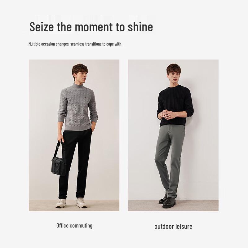 Navigare Men's Slim Fit Thermal Casual Pants