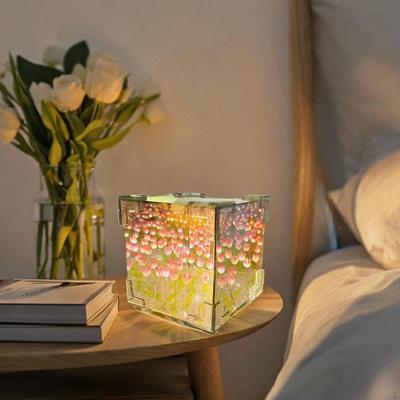 DIY Tulip Night Light Material Package Bedside Lamp Acrylic Flower Sea Effect Year Gift