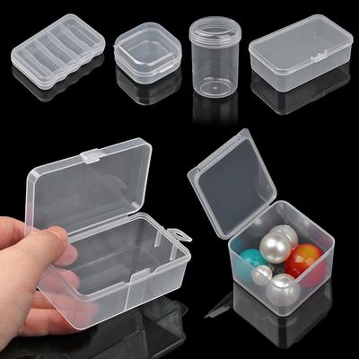 1pc Small Plastic Home Items Sundries Organizer Case Transparent Storage Box Jewelry Beads Container Fishing Tools Storage Box