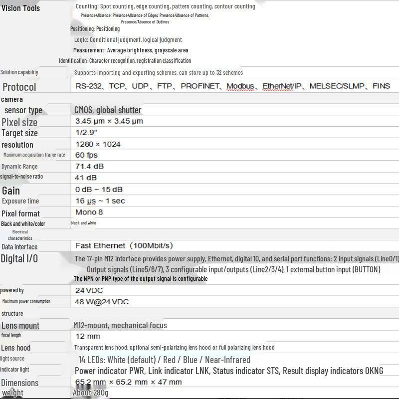 HIKROBOT 1.3MP Vision Sensor and Image Processor