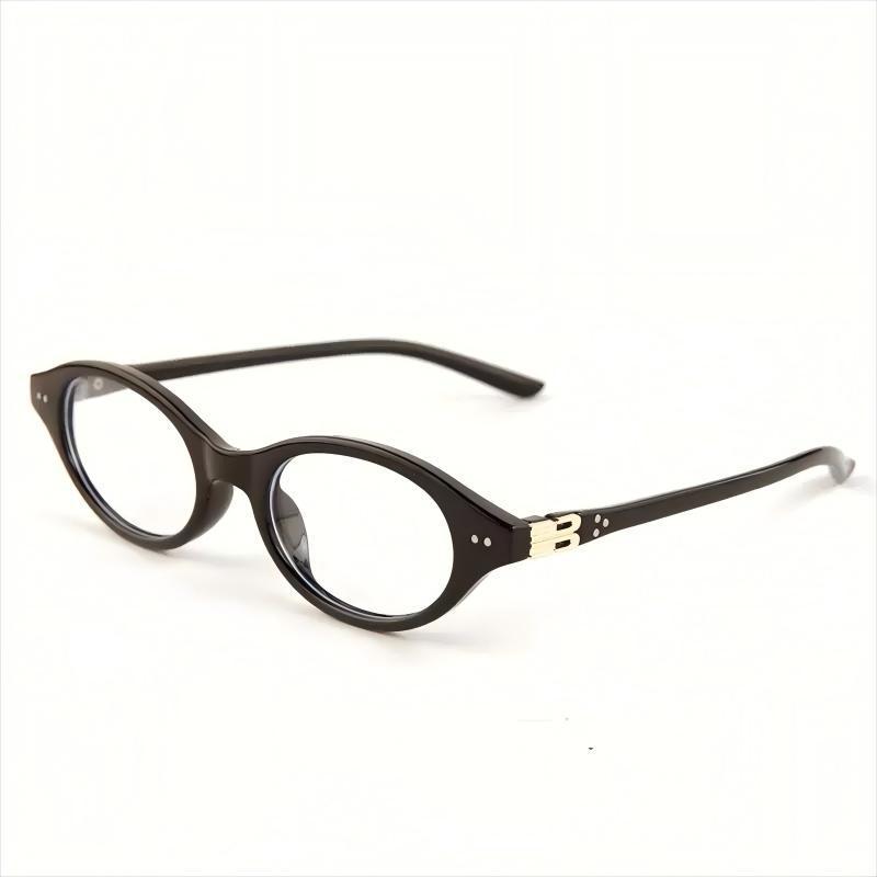 Women's Geeky Oval Tortoiseshell Glasses: European & American Minimalist, Small Frame, Anti-Blue Light