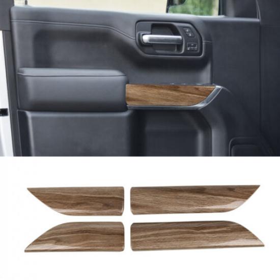 4X Car Door Armrest Side Panel Decor Trim Cover For Chevrolet Silverado -22