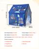 VEVOR Kinder Spielzelt PVC-Rahmen Spielhaus für Kinder mit gepolsterter Matte Blau, für Kleinkinder Mädchen Jungen, Indoor & Outdoor, Leseecke Nickerchen Bett Zelt