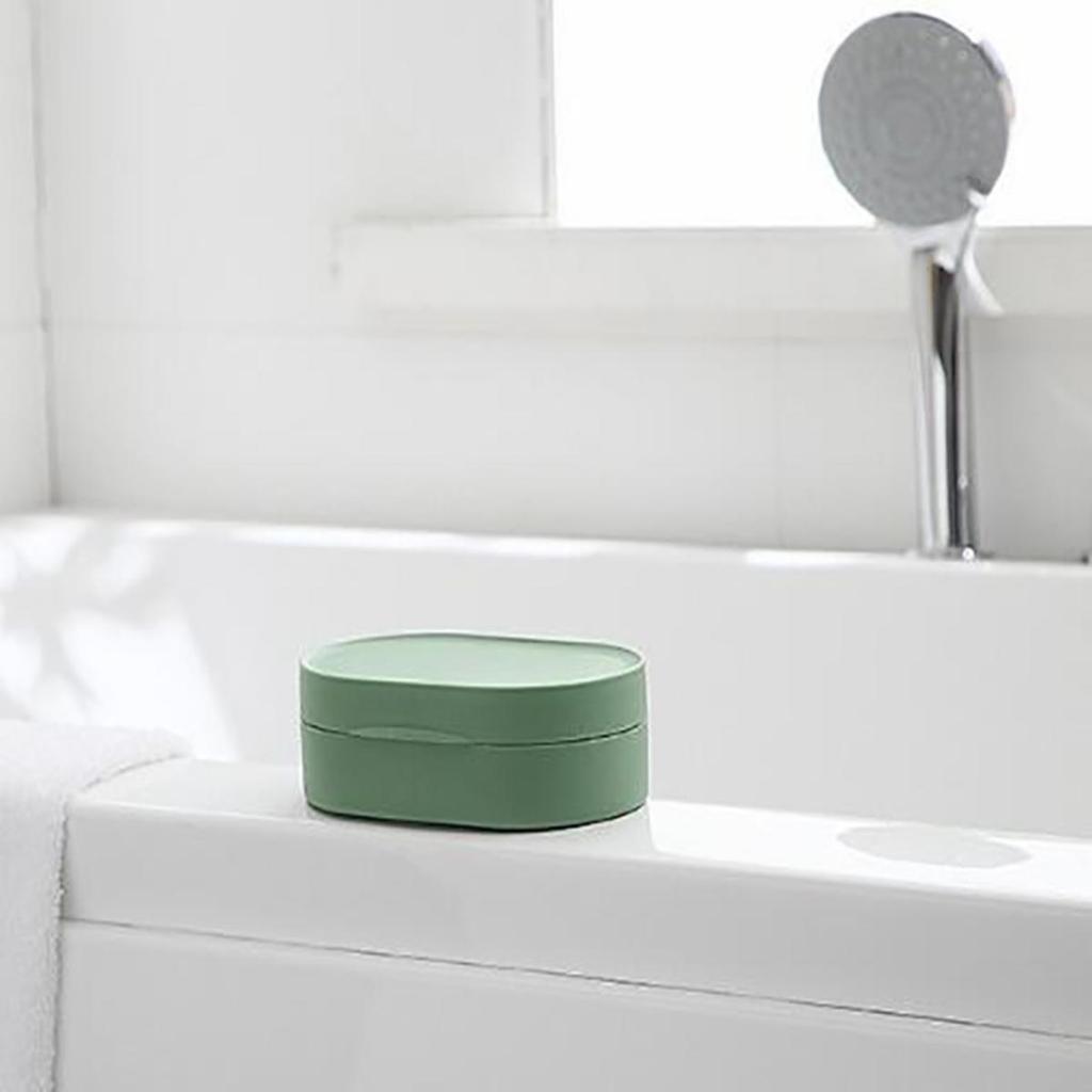 Round Travel Soap Box Portable Soap Dishes Tray with Lid Waterproof Sealed  Container for Bathroom Shower Bathroom Gadgets
