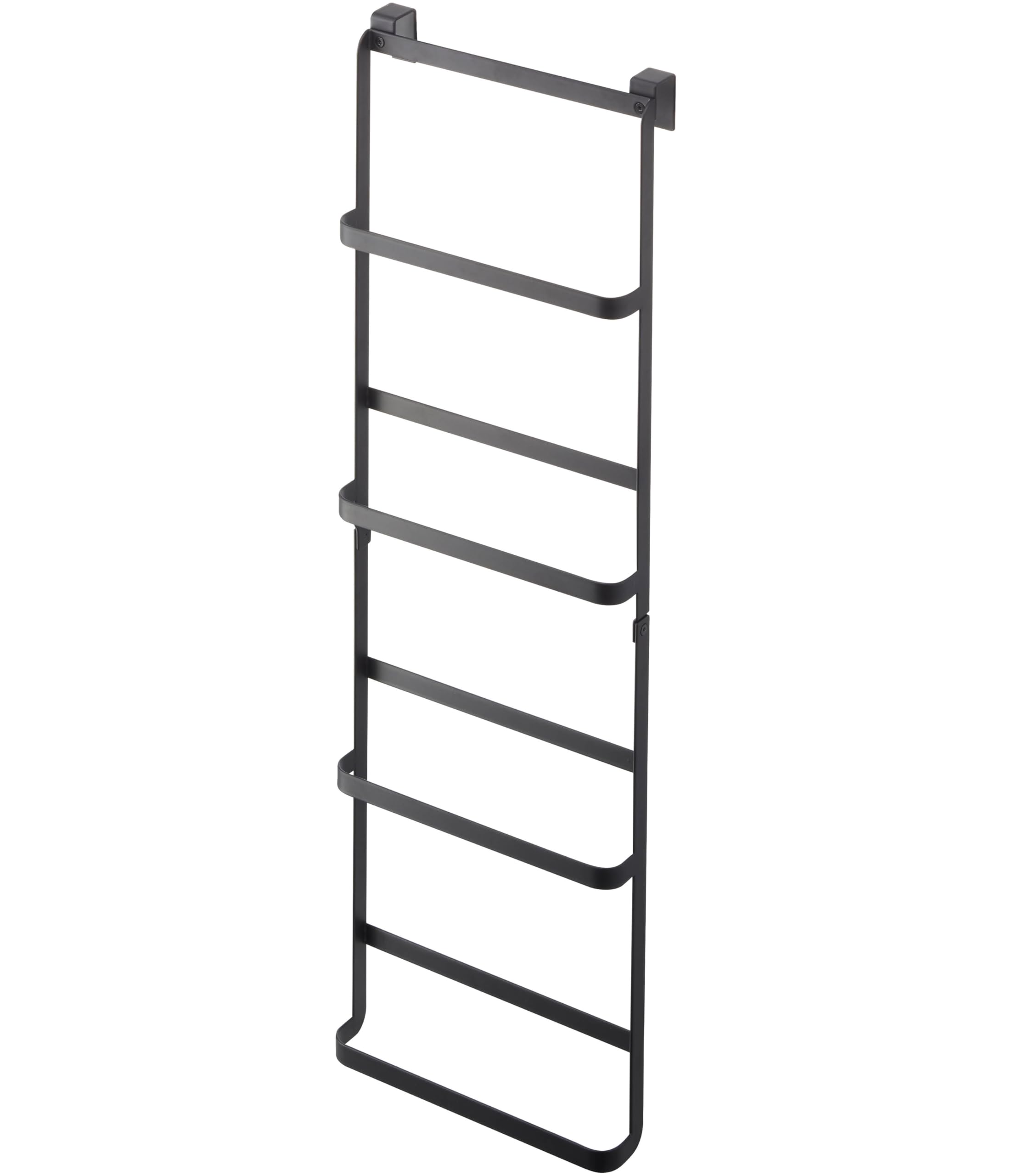 

Yamazaki Tower Shoe Cabinet with Door and Hanging Slipper W22 x x Wall Door Hanging with Product 4895 Rack, Black, Approx. D12.5 H70.5cm, 3-Way чорний