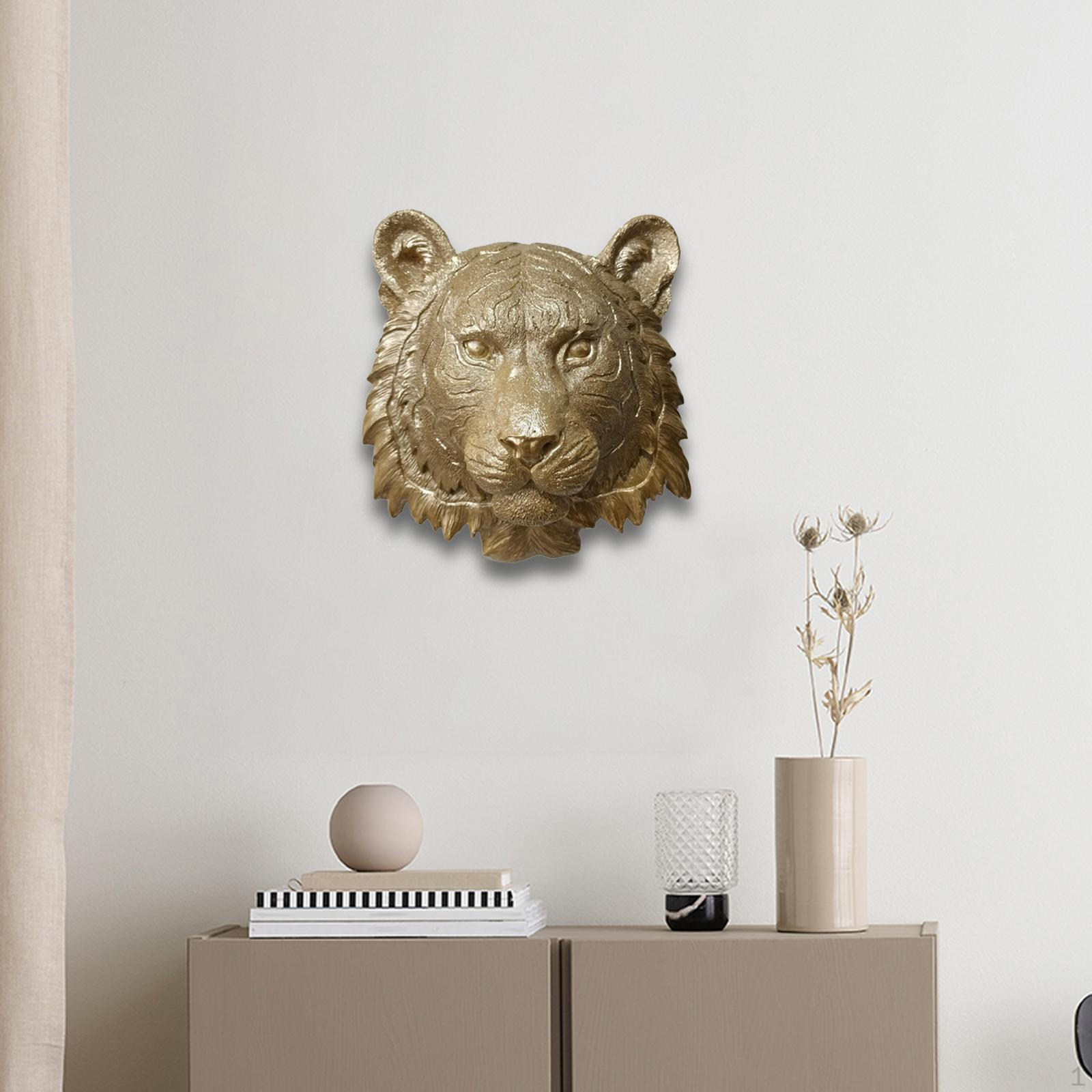 

Полирезиновая голова животного, настенная статуя, художественная ремесленная декоративная статуэтка ручной работы для жизни Tiger