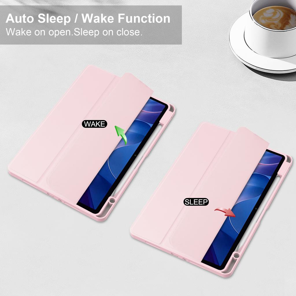 For Xiaomi Redmi Pad 2 Case Clear Acrylic Leather Tablet Cover Support Auto Sleep/Wake