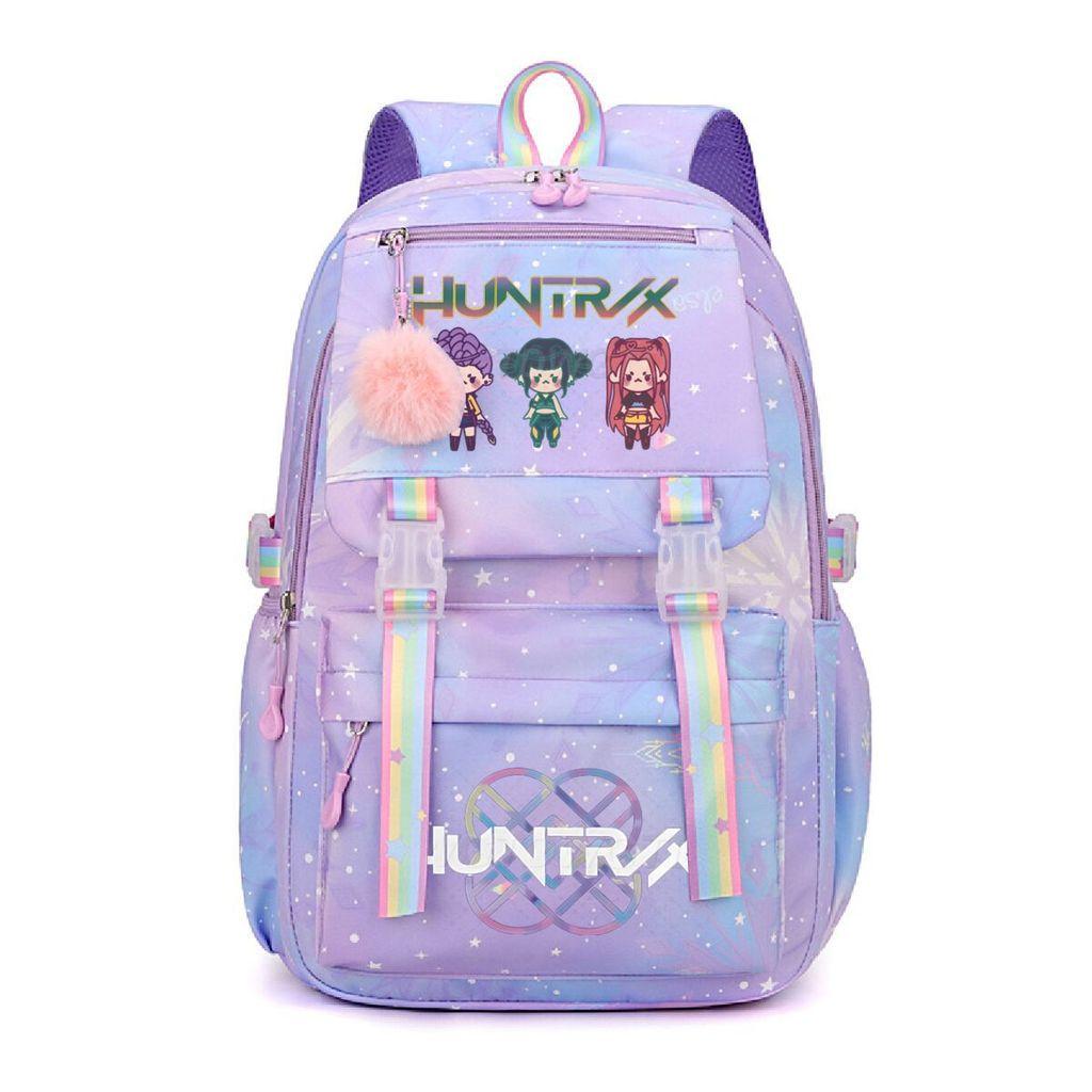 Kids Girls Kpop Rumi Mira Zoey Super Star Singers Printed Backpack Student School Bag