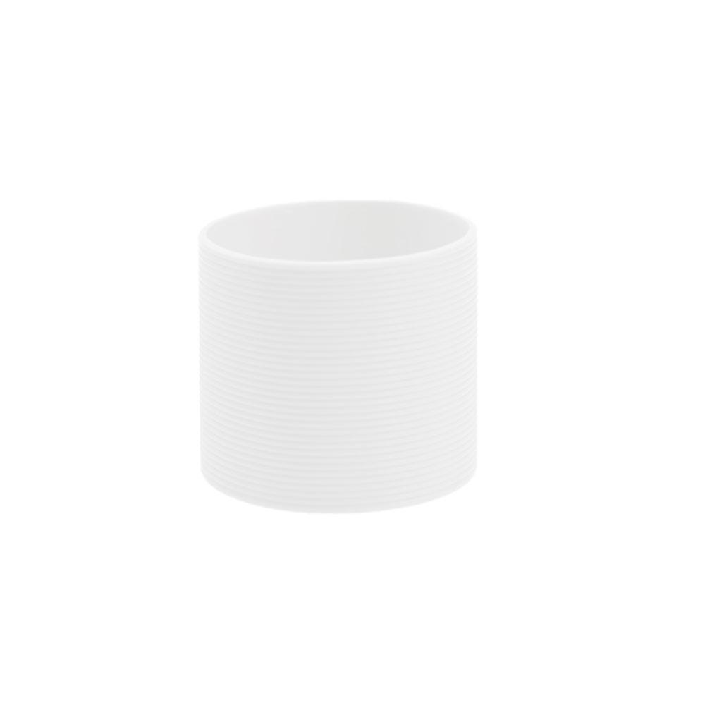 

Silicone World 6CM Silicone Heat Insulated Cup Sleeve Stripes Non-slip Wraps For Glass Cup Sleeve Water Bottle Kettle Cover белый