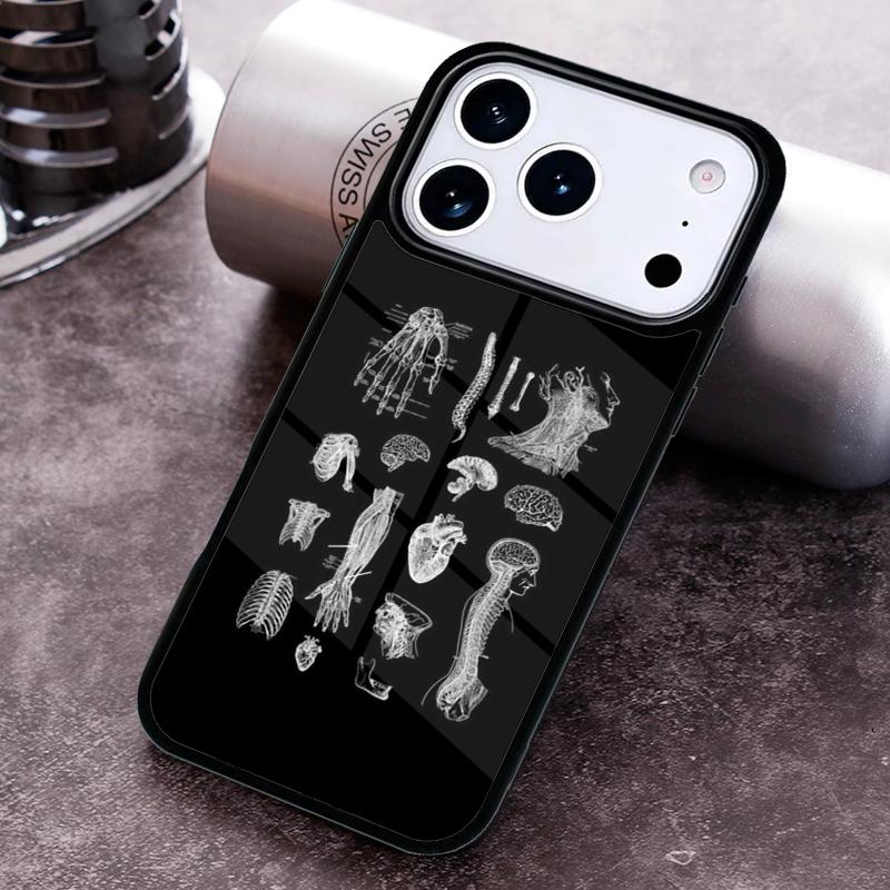 Medical Human Anatomy Phone Case for iPhone 17 16 15 Pro Max Air 14 13 12 11 Plus Shockproof Capa Cover