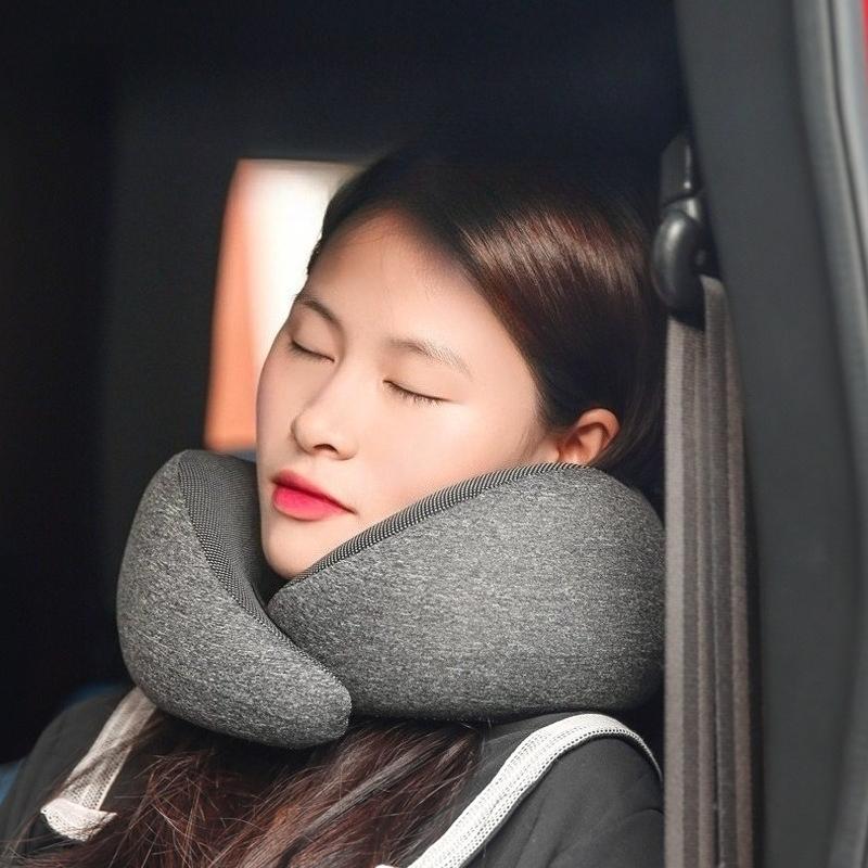 Memory foam u-shaped pillow slow rebound lunch break travel pillow soft skin-friendly u-shaped neck care pillow