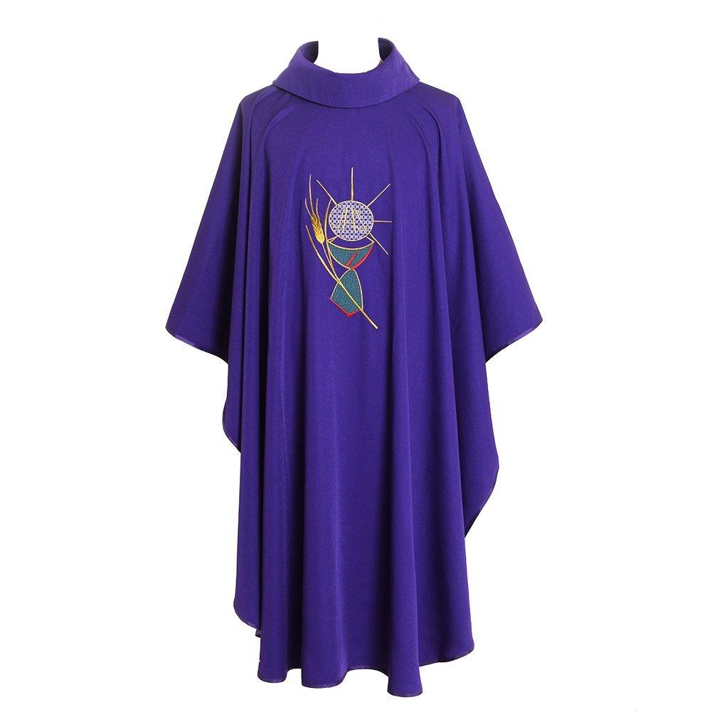 

Cosplay Chasuble Gothic Round Neck Cape Performance Costume Halloween Party фіолетовий
