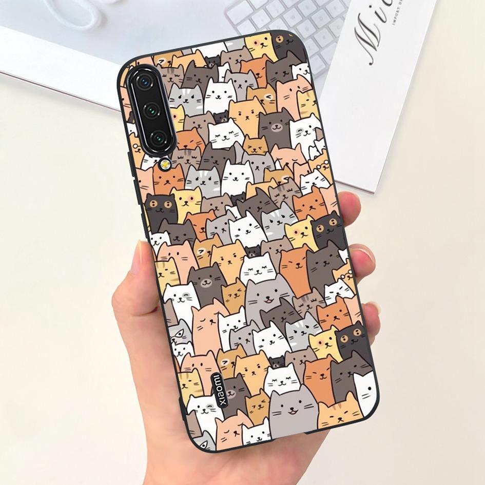 For Xiaomi Mi 9 Case Mi 9 Lite Back Cover Fashion Flower Slim Soft Silicone Funda On Xiaomi Mi 9 SE Mi9 Mi 9Lite Shockproof Capa