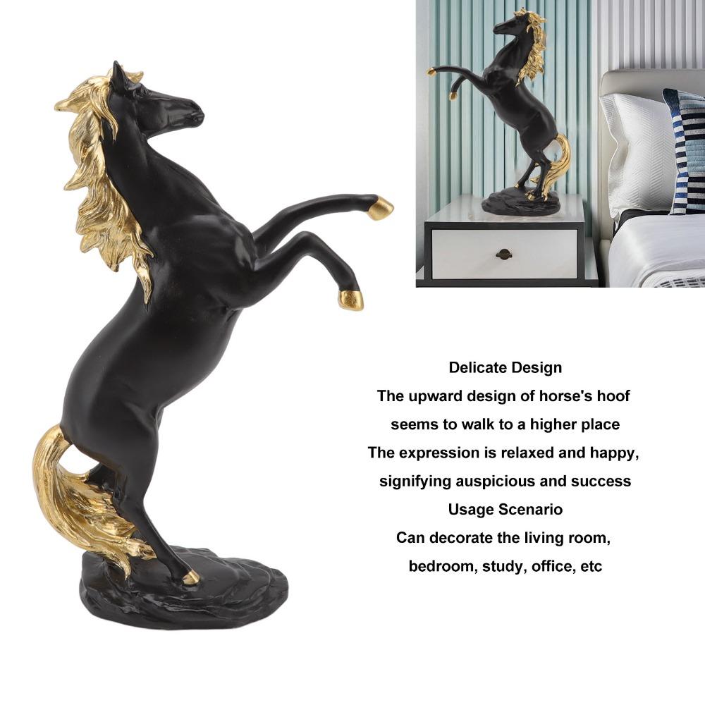 Desktop Standing Horse Figurine Resin Standing Horse Statue Standing Horse Decoration  Home