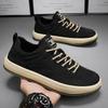 Fashion Men's Canvas Shoes Low-top Sports and Leisure Single Shoes Canvas Shoes Simple Solid Color Outdoor Men's Casual Shoes