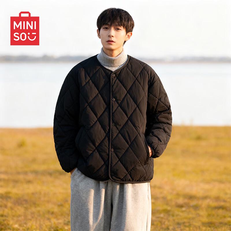 

MINISO Мужская легкая куртка без воротника с утеплителем 2XL