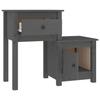 Maison Exclusive - Tables de chevet 2 pcs Gris 79,5x38x65,5 cm Bois de pin massif
