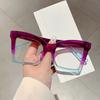 Vintage Square Glasses Frames Women Stylish Oversized Non-prescription Eyeglasses  Ins Trendy Brand Design Eyewear