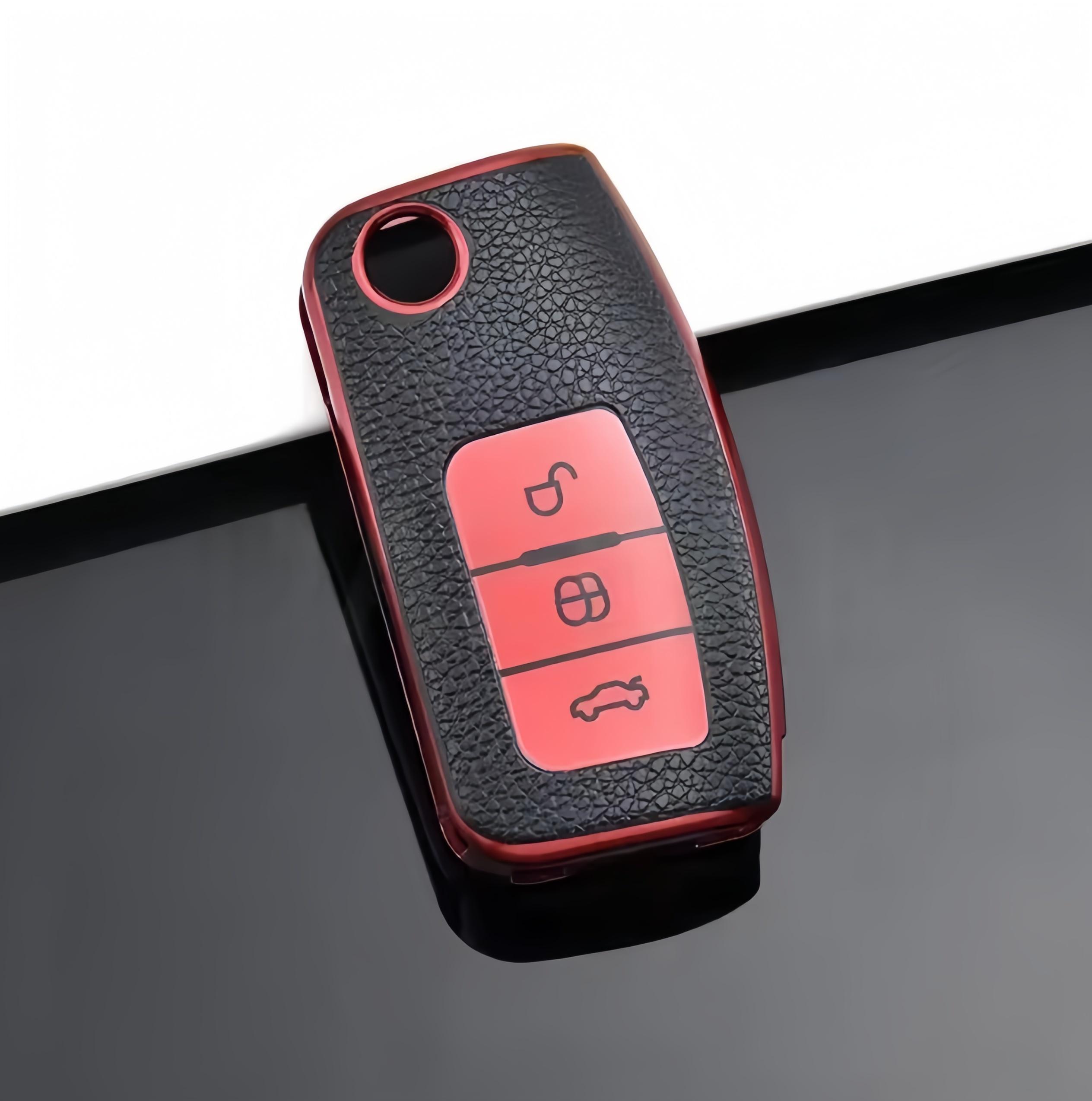 

Новый чехол-сумка для складного ключа автомобиля из ТПУ для Ford Focus 2 MK2 Fiesta Mondeo Galaxy Falcon Territory Ecosport Защита для ключей красный