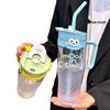 Large Capacity Cute Summer Water Cup for Girls - Portable, High-Temperature Resistant Straw Cup for Office
