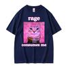 Ironic Meme Cat Rage Consumes Me Tshirts Unisex Women Clothing Funny Vintage Classic Short Sleeve Tshirt Casual Oversized T Shirt