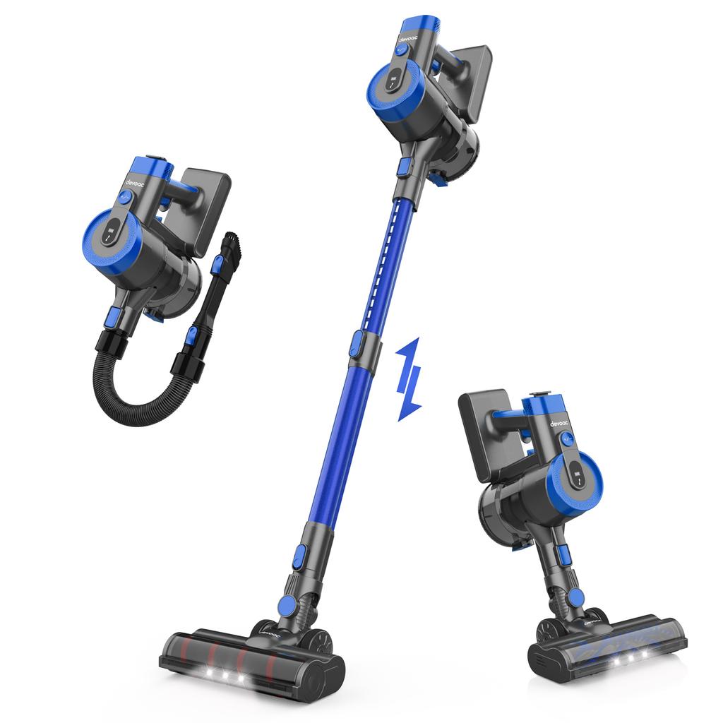 DEVOAC V90 Cordless Vacuum Cleaner, 6 in 1 Ultra-Light Stick Vacuum, 365W Motor 28KPa Handheld for Hard Floor Carpet Pet Hair