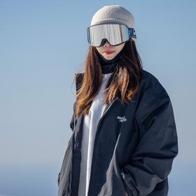 Nuevas gafas de esquí de cilindro antiniebla de doble capa, gafas de Montañismo al aire libre antinieve, gafas de esquí para miopía con tarjeta
