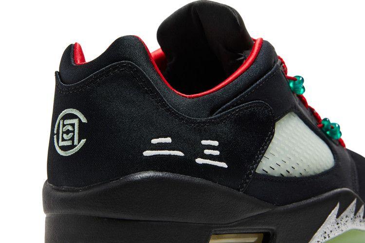 Men's Sneakers Jordan 5 Retro Low CLOT Jade Black/Classic Jade-Fire Red-Metallic Silver