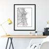 Susie Arts 11X14 Unframed Chicago Illinois Wall Art Metropolitan City View Abstract Street Map Art Print Poster Wall Decor Home Office sdm001