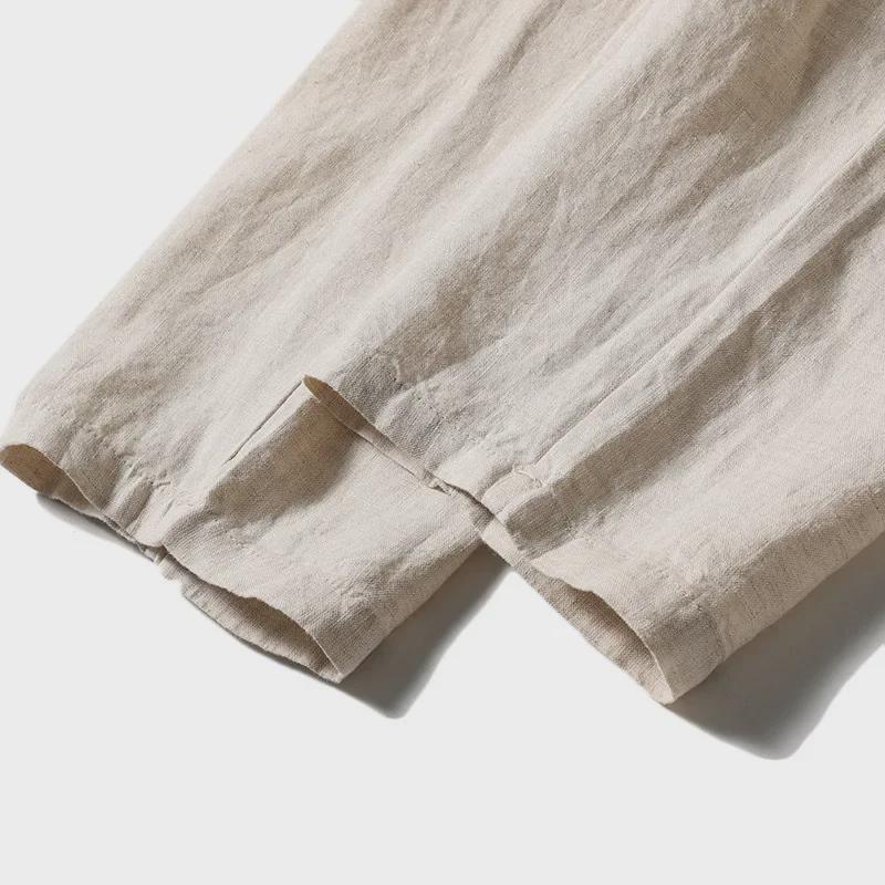 Premium Linen Japanese Loose Straight Casual Cropped Pants - Breathable, Comfortable, and Versatile.
