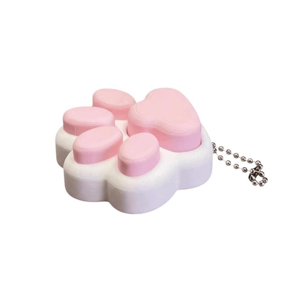 

3D Printed Foods Clicker Key Chain Cat Paw Pendant Cartoon Tortoise Button Henhouse Key Ring Simulation Cake PLA Funny Fidget
