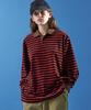 MOONSUN M.C Unisex, Velvet Stripe Pk Shirt / Brown