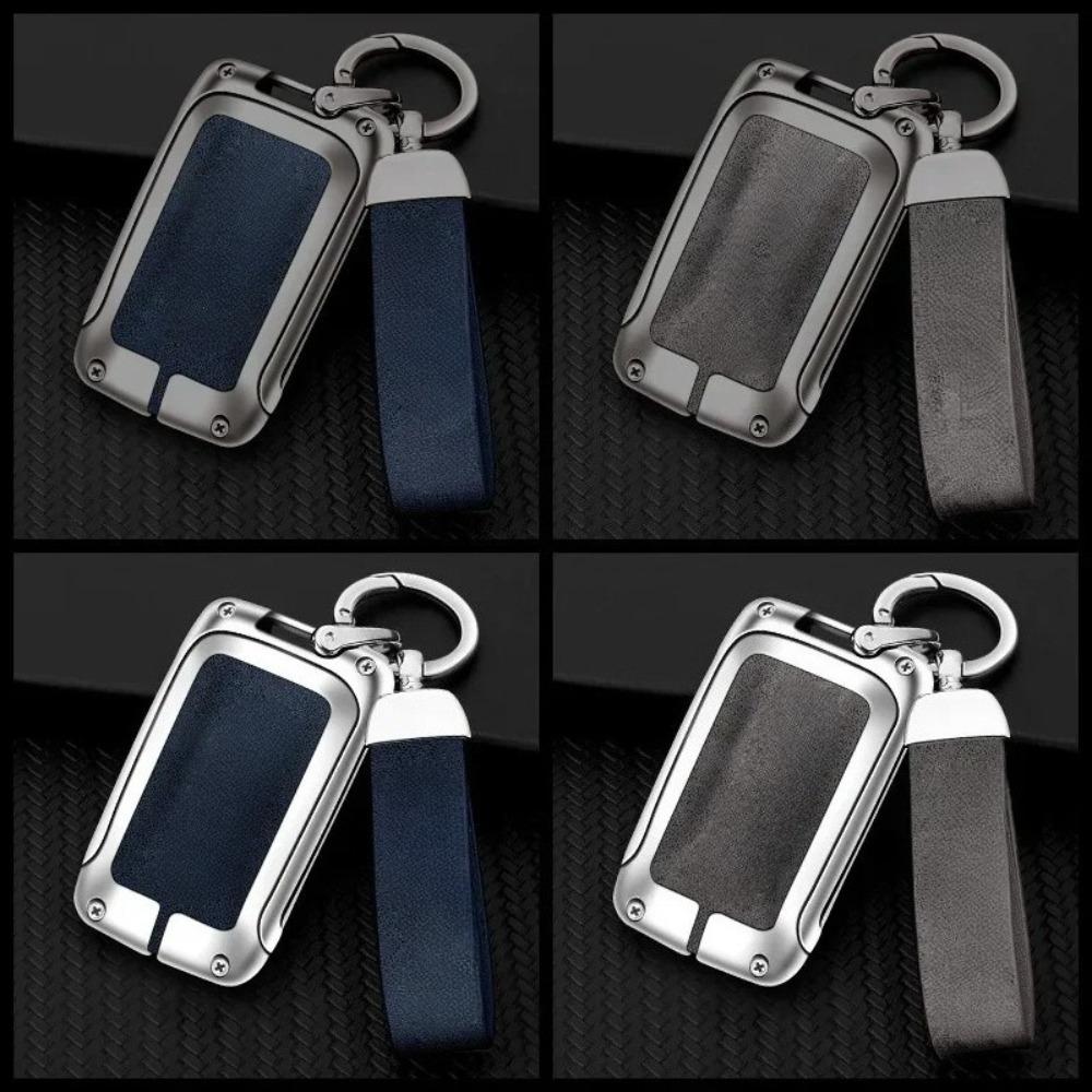 Zinc Alloy Leather Car Remote Control Key Bag Shell Suitable for Tank 300 500 Car Key Chain Bag Interior Accessories