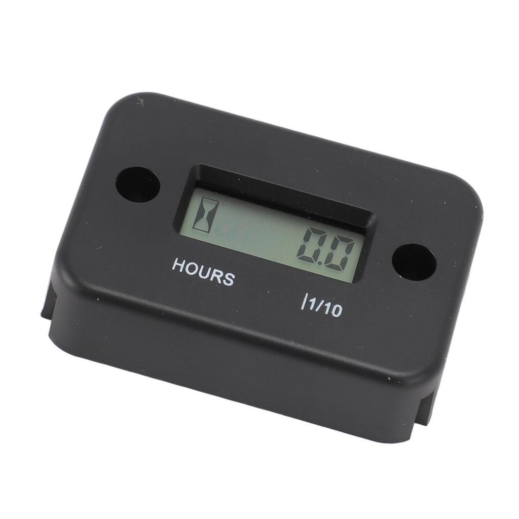Digital Hour Meter High Accuracy LCD Display Mini Waterproof Engine Hourmeter Tachometer