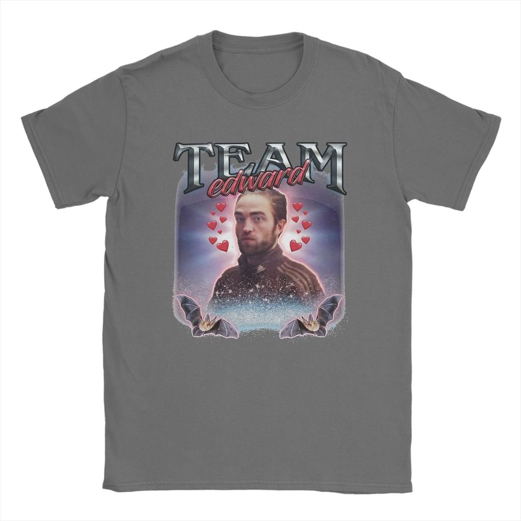Men T-Shirt Team Edward Twilight Cursed Fan Collage 100% Cotton Tee Shirt Short Sleeve  T Shirt Round Neck Clothes Birthday Gift