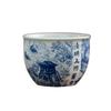 Plant Ash Ceramic Teacup Kung Fu Tea Set Vintage Blue and White Holding Cup Gongfu Tea Ceremony Master Cup Home Office
