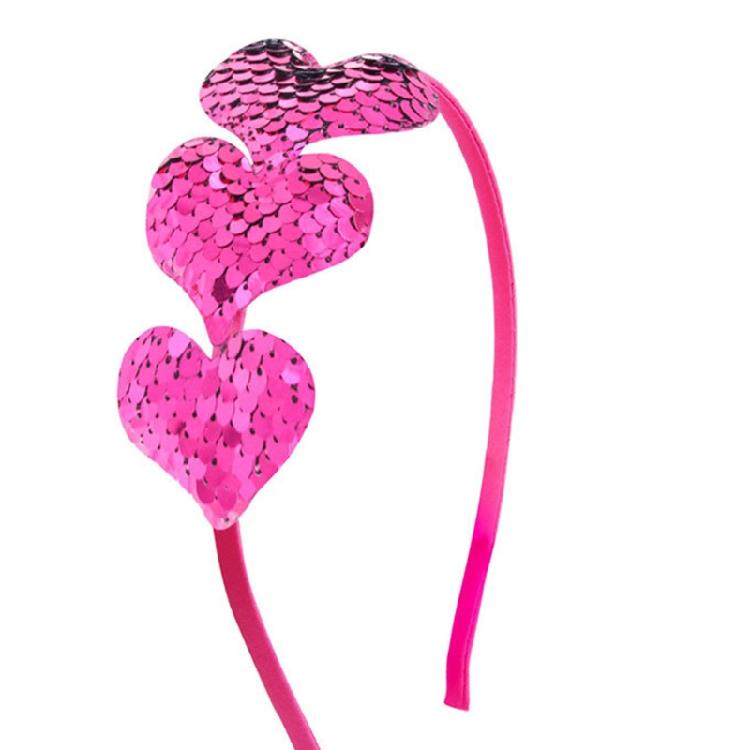 Glitter Heart Headdress Colorful Sequins Headband Creative Theme Party Headp