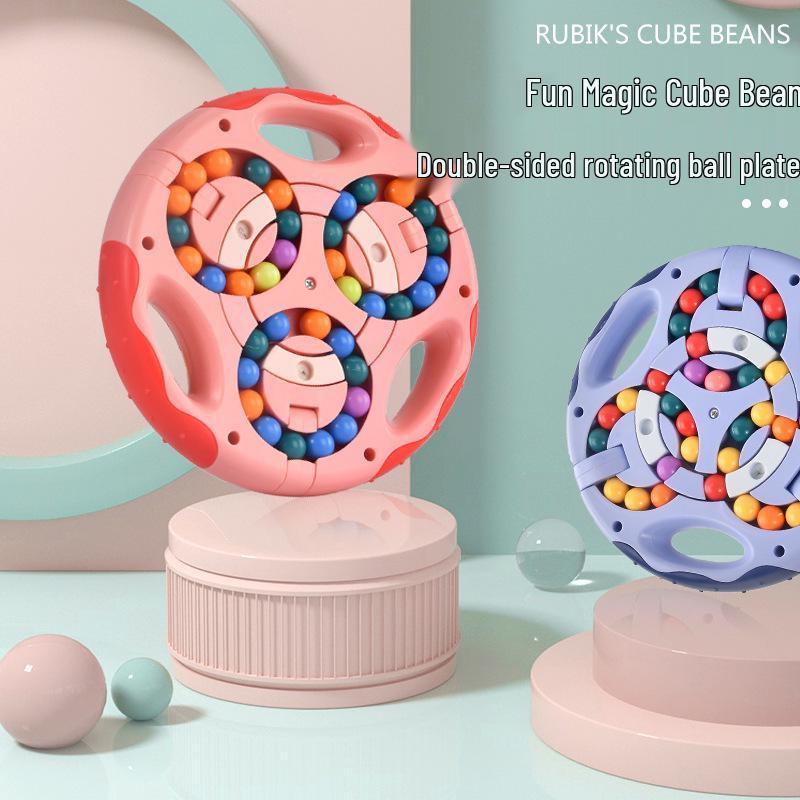 Double-Sided Magic Bean Cube: Early Education Puzzle Toy for Children's Intelligence and Focus Training