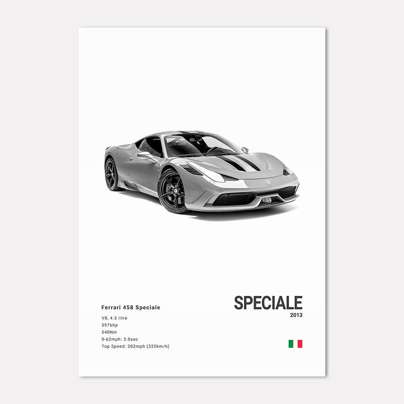 Famous Cars 812 458 296 Canvas Wall Art Print Poster 599XX SP3 F8 Decoration Mural Modern Home Decor Birthday Gift Unframed
