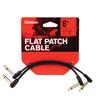 D'Addario Flat Patch Cable (Shielded Cable) 2-Pack PW-FPRR-206OS (15cm L-L Crank)