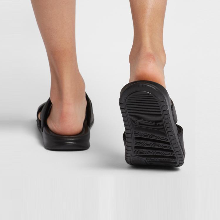 Nike Benassi Duo Ultra Slide Black Women Sneakers White 819717-010