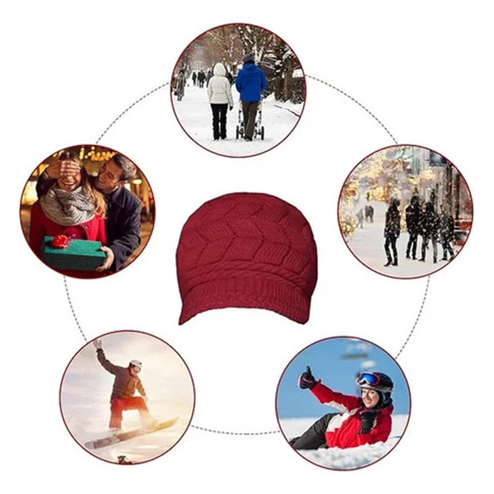 Womens Winter Beanie Hat Warm Knitted Slouchy Wool Hats,a15